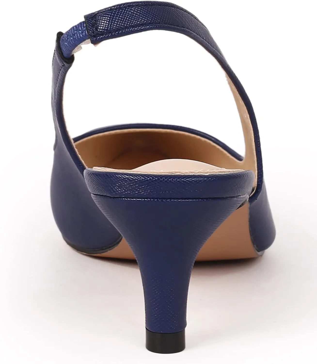 DADAWEN Women's Pointed Toe Slingback Kitten Heel Wedding Party Dress Pump Shoes