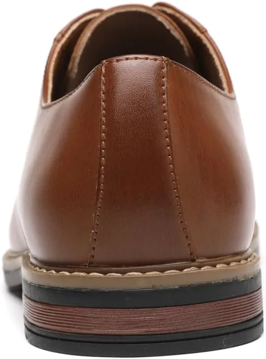 DECARSDZ Mens Classic Oxford Wingtip Modern Formal Lace Up Dress Shoes Wedding Shoe