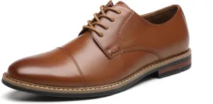 DECARSDZ Mens Classic Oxford Wingtip Modern Formal Lace Up Dress Shoes Wedding Shoe