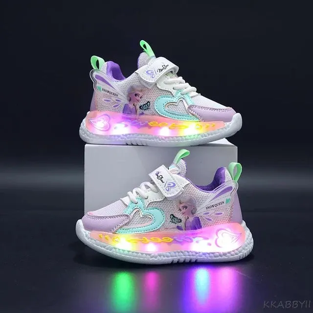 Disney Frozen Light Up Princess Sneakers.