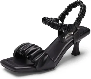 DREAM PAIRS Kitten Heels for Women Comfortable Low Heels Sandals Suqare Open Toe Cute Wedding Party Evening Prom Dance Strap Dress Pump Sandals Shoes