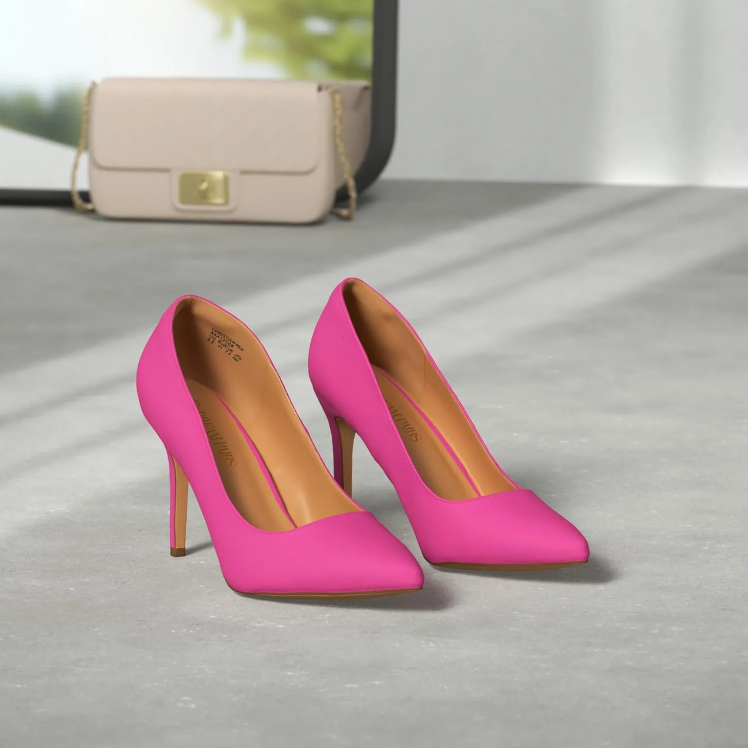 DREAM PAIRS Women's Closed Toe High Heels Dress Pointed Toe Wedding Pump Shoes
