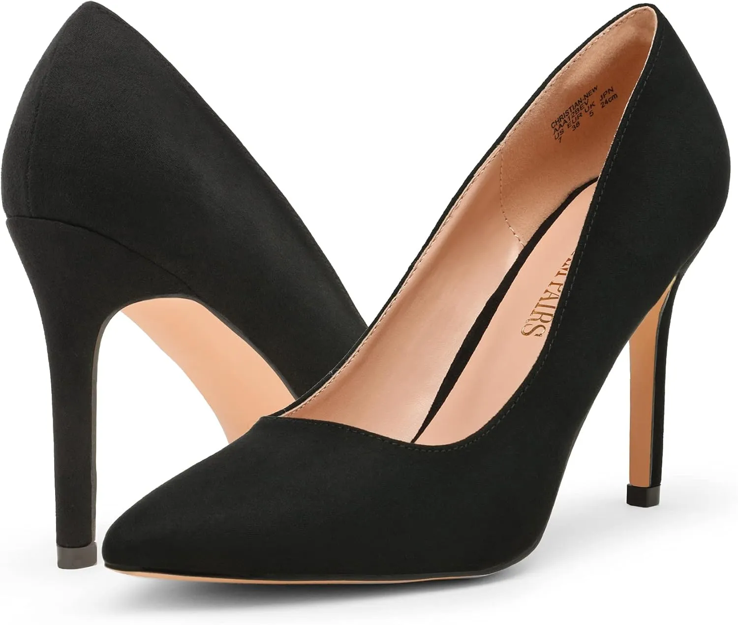 DREAM PAIRS Women's Closed Toe High Heels Dress Pointed Toe Wedding Pump Shoes