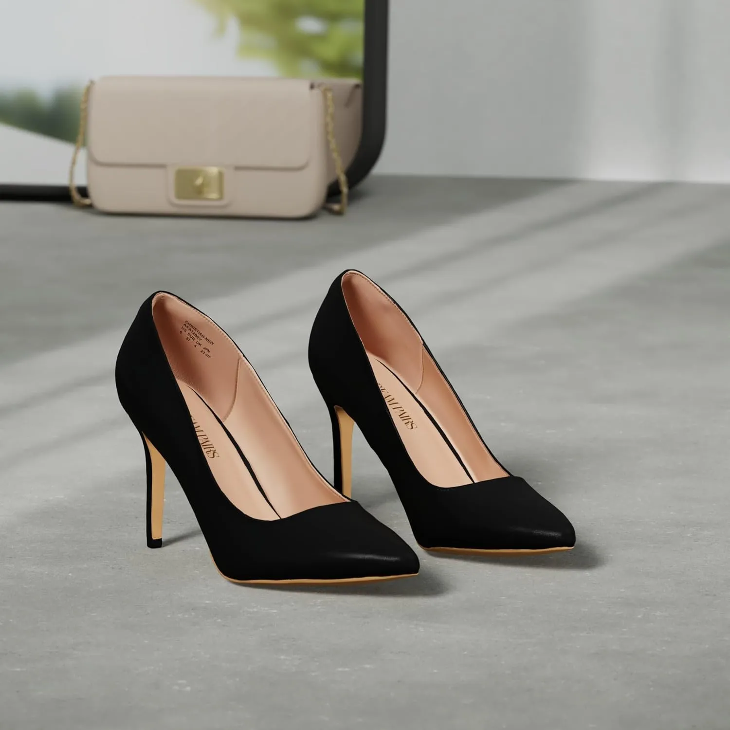 DREAM PAIRS Women's Closed Toe High Heels Dress Pointed Toe Wedding Pump Shoes