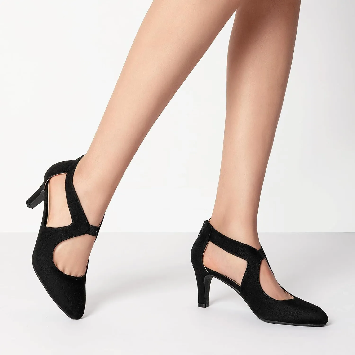 DREAM PAIRS Women's Pumps Closed Pointed Toe Kitten Heels Elegant Party Wedding Dress Shoes for Women