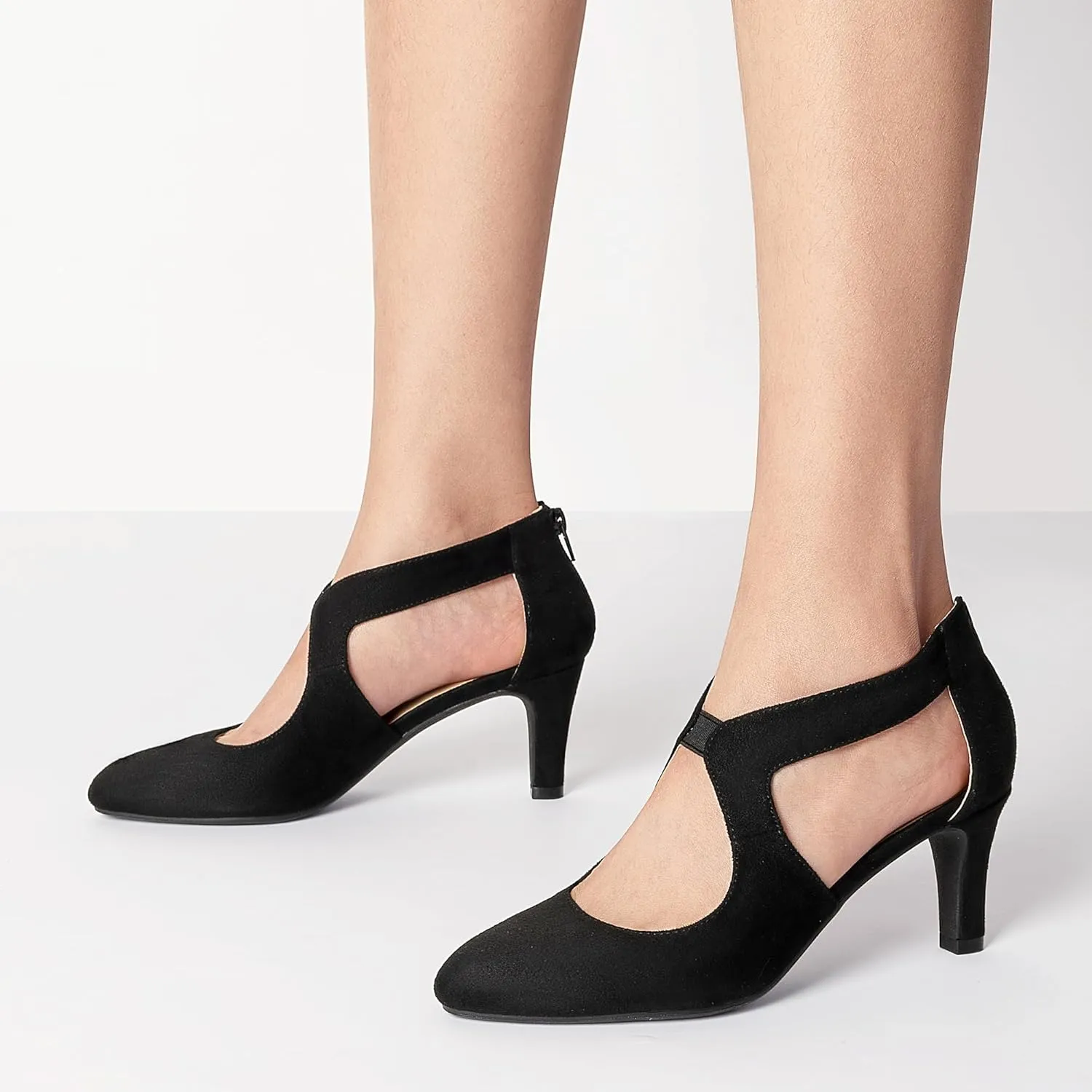 DREAM PAIRS Women's Pumps Closed Pointed Toe Kitten Heels Elegant Party Wedding Dress Shoes for Women