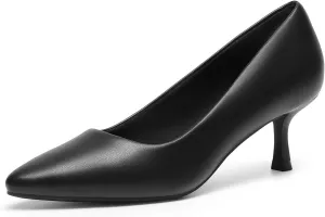 DREAM PAIRS Women's Pumps Closed Toe Pointed Toe Kitten Heels for Women Party Dance Wedding Dress Shoes for Women