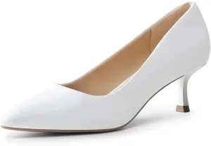 DREAM PAIRS Women's Pumps Closed Toe Pointed Toe Kitten Heels for Women Party Dance Wedding Dress Shoes for Women
