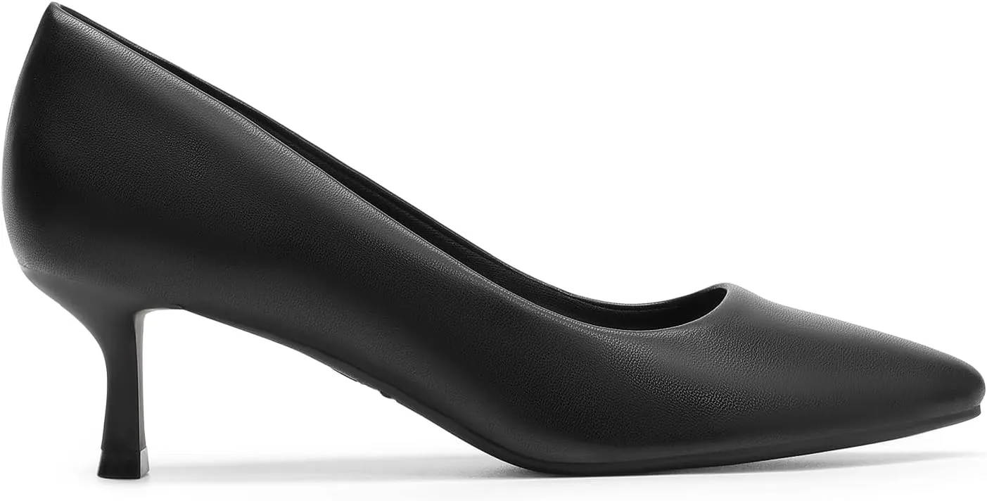 DREAM PAIRS Women's Pumps Closed Toe Pointed Toe Kitten Heels for Women Party Dance Wedding Dress Shoes for Women