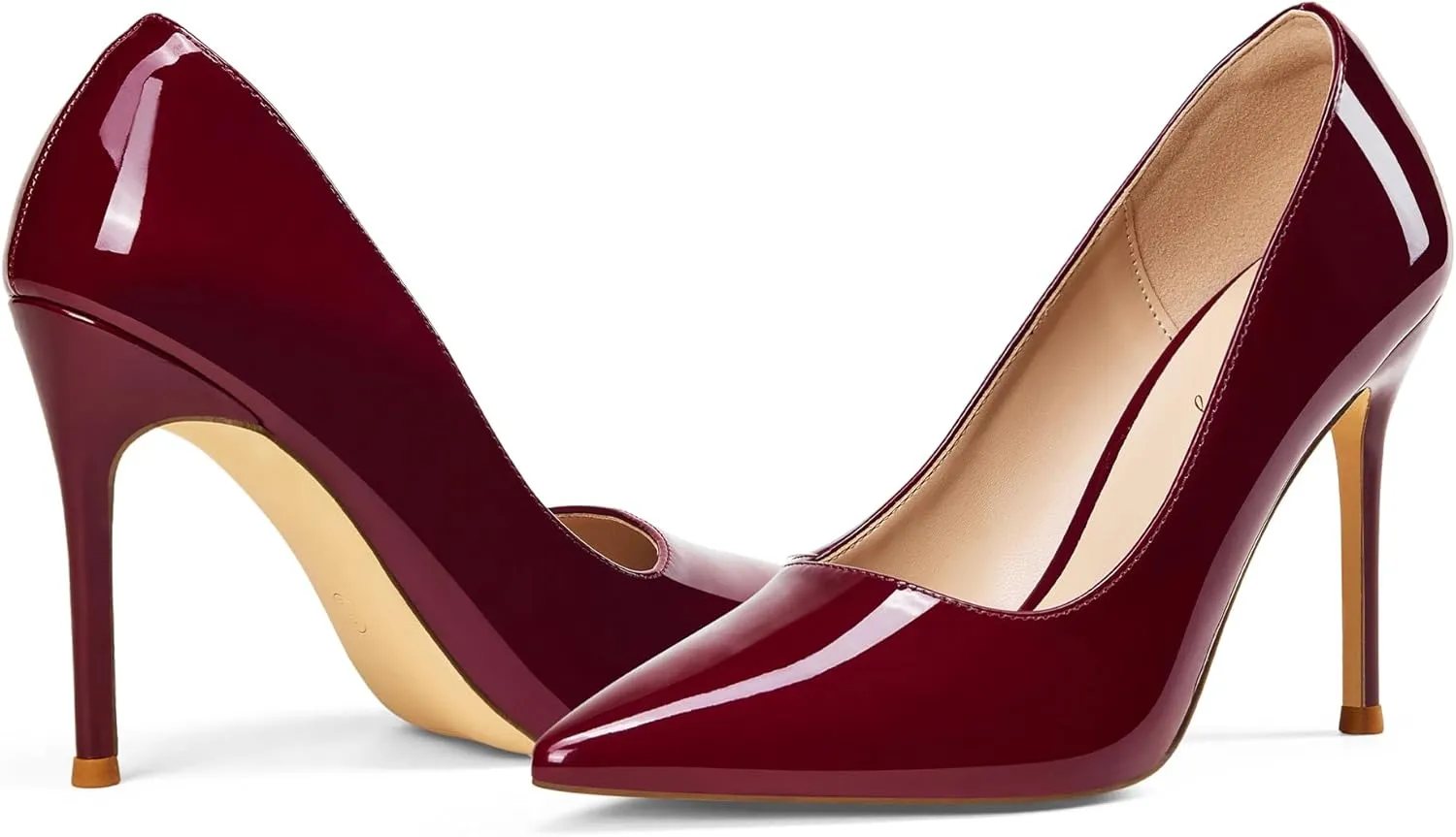 Elisabet Tang Women's High Heels Pumps Closed Pointed Toe Stiletto 4inch Heels Classic Office Special Dressy Wedding Pump Shoes