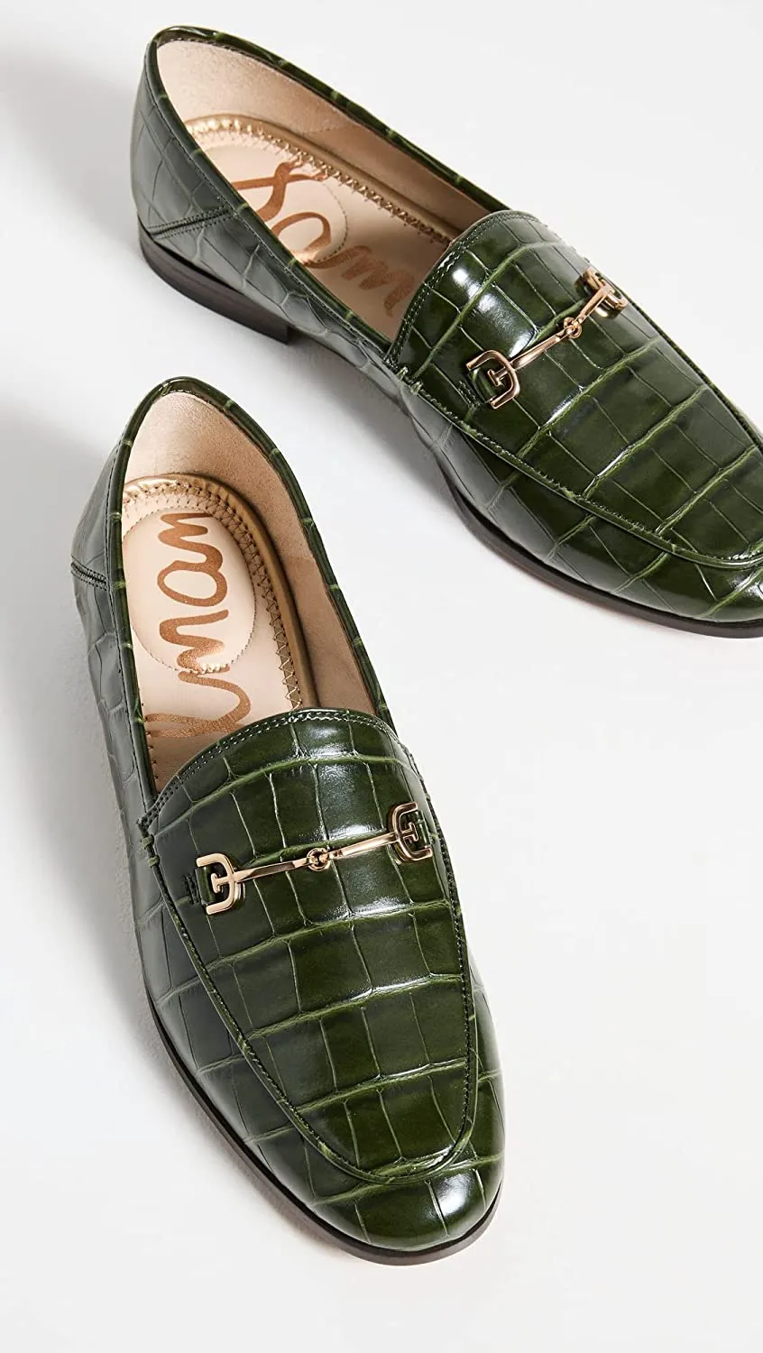 Emerald Almond Helpful customer care Edelman Deep Heel On Loraine Slip Stacked Fashion Loafers Sam Curated collection Toe