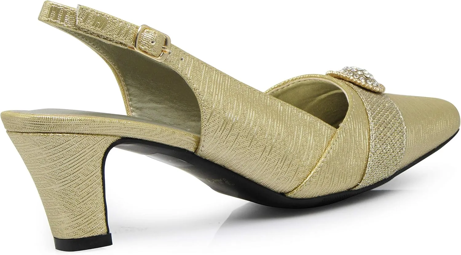 Enzo Romeo cambria02 Women's Wide Width Sling Back Low Heeled Pointy Pumps Sandals Shoes