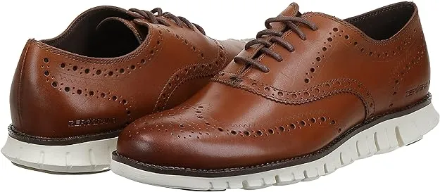 Excellent aftercare Wing Cole Tan Oxfords Haan Perforated Lace-Up Sneakers British Leather Zerogrand Global delivery