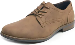 FEVERSOLE Men's Classic Dress Oxford Vegan Leather Casual Derby Shoes