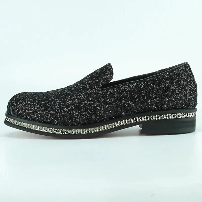 Fiesso FI-7118 Black Loafers