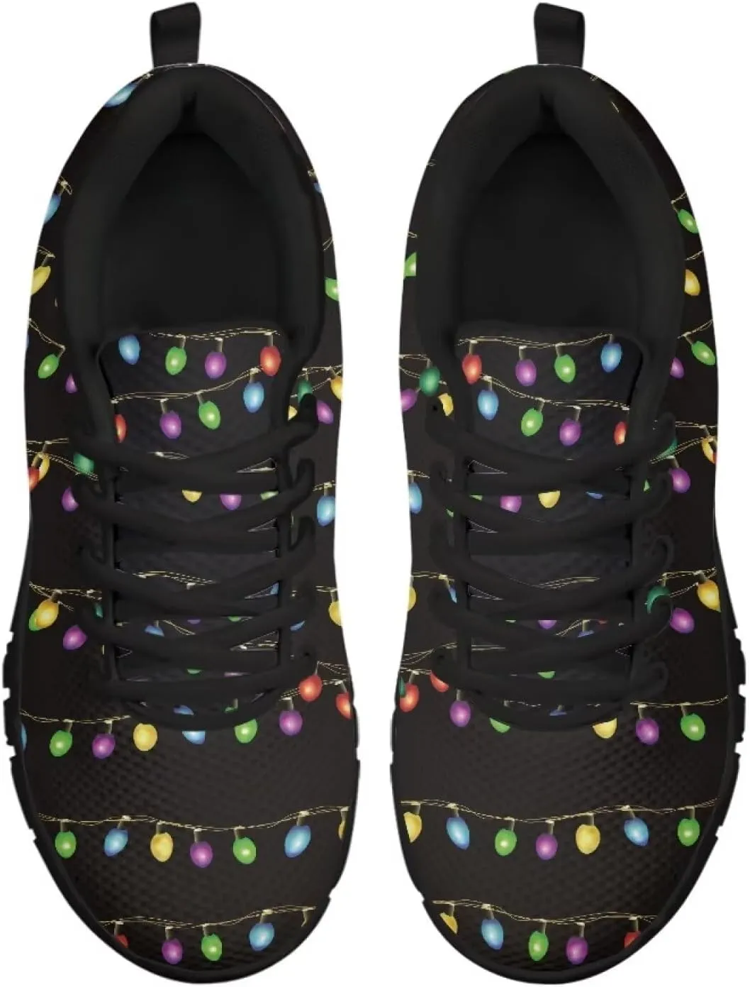 FKELYI Christmas Running Shoes for Women Athletic Tennis Sneakers Breathable Walking Flats