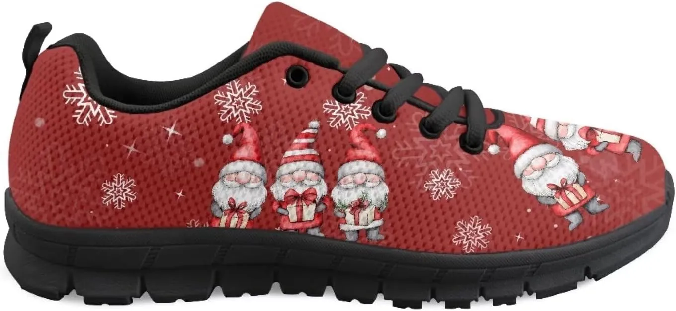 FKELYI Christmas Running Shoes for Women Athletic Tennis Sneakers Breathable Walking Flats