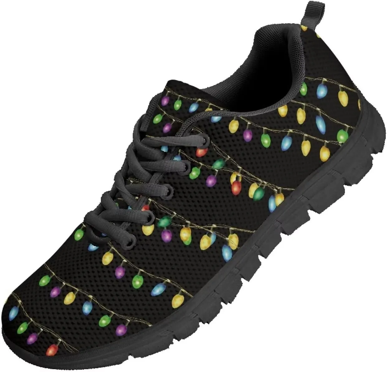 FKELYI Christmas Running Shoes for Women Athletic Tennis Sneakers Breathable Walking Flats