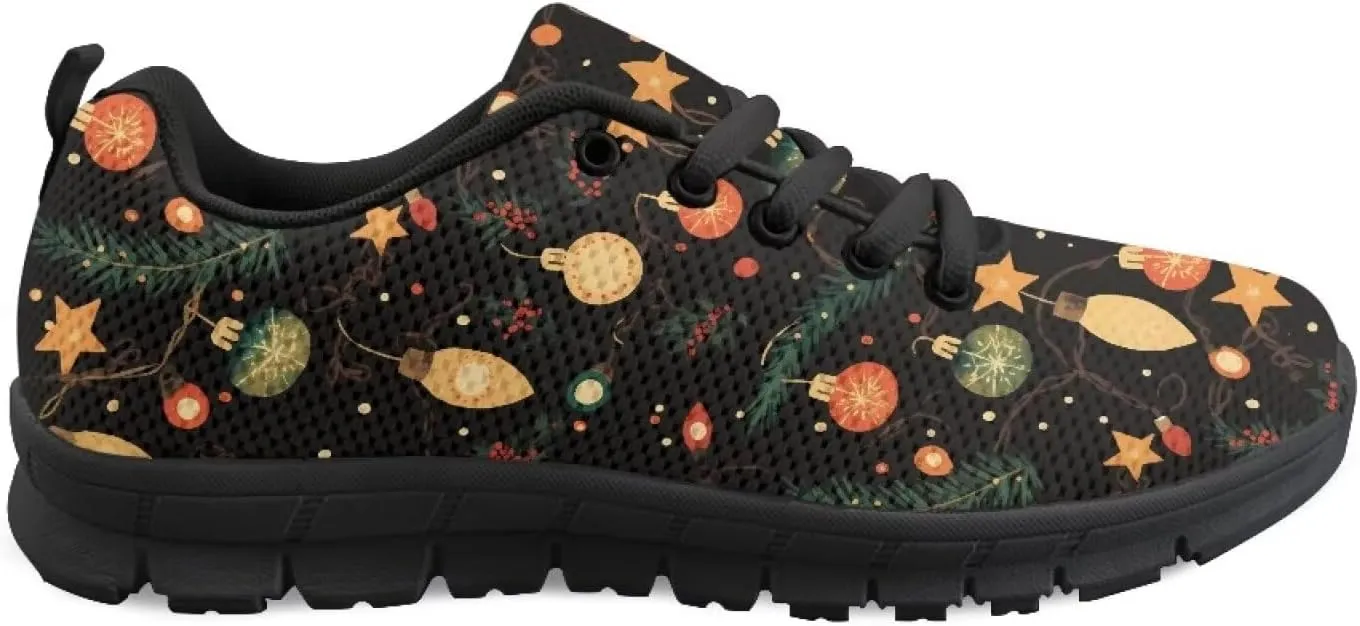 FKELYI Christmas Running Shoes for Women Athletic Tennis Sneakers Breathable Walking Flats