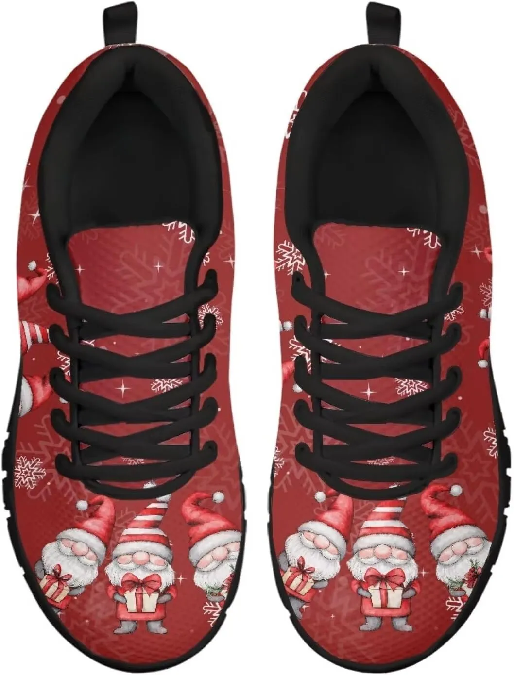 FKELYI Christmas Running Shoes for Women Athletic Tennis Sneakers Breathable Walking Flats