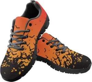 FKELYI Halloween Print Women Shoes Athletic Trainers Sneakers Sports Running Shoes Lace-up Walking Flats