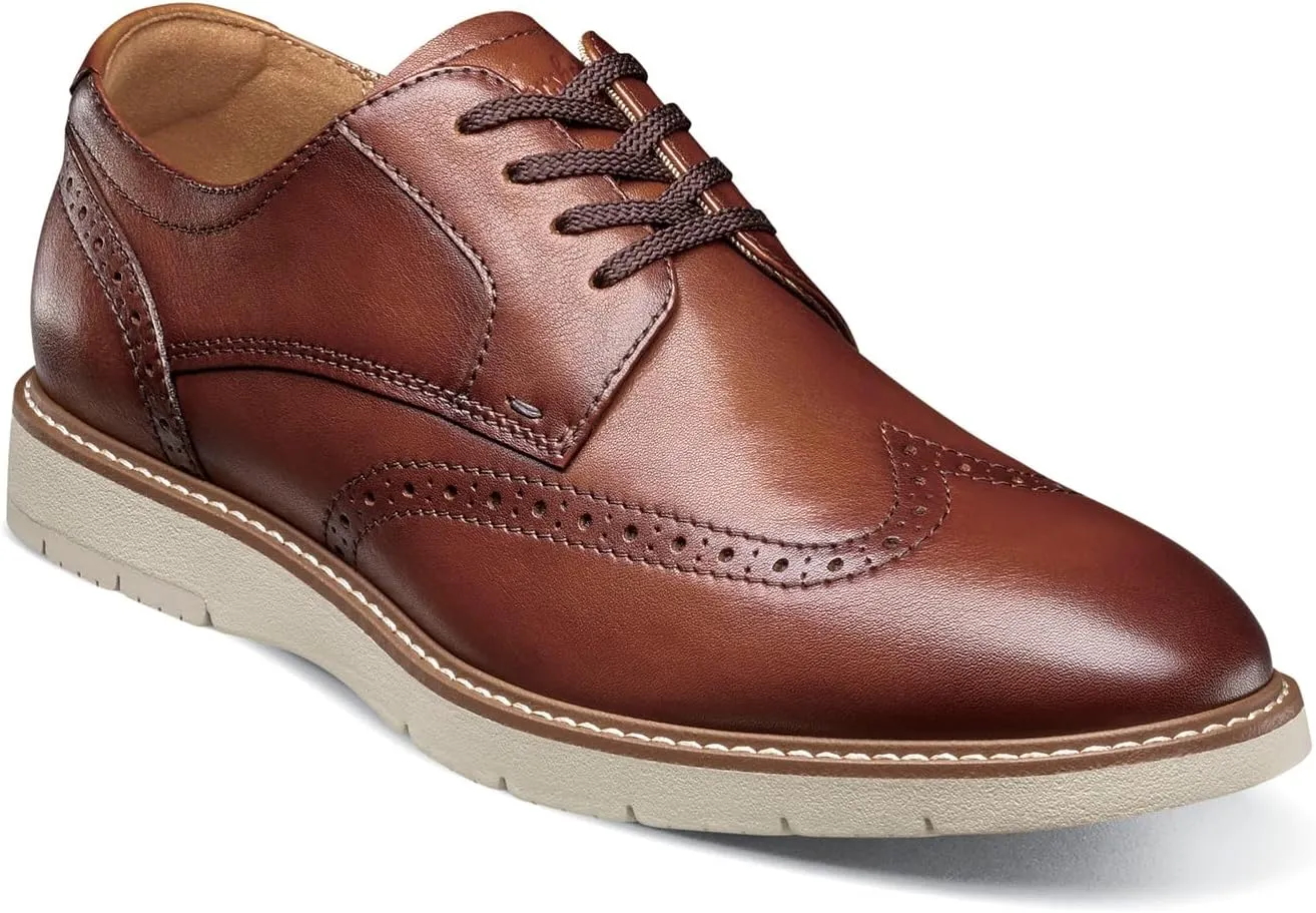Florsheim Vibe Wingtip Oxford Men's Oxford, 10 D(M) US, Cognac