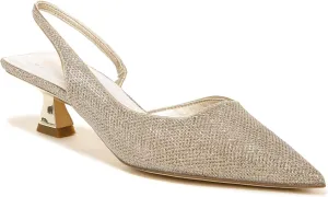 Franco Sarto Women's Devin Pointed Toe Kitten Heel Slingback Pump