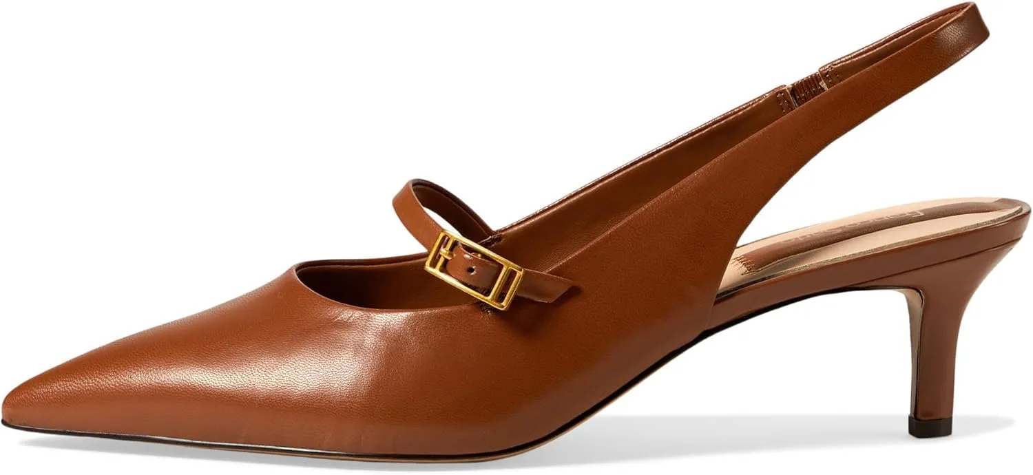 Franco Sarto Women's Khloe Pointed Toe Slingback Kitten Heel Pump