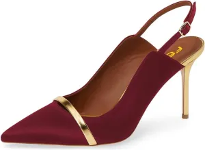 FSJ Women Classy Pointed Toe Thin High Heel Slingback Pump Office Prom Dress Shoes Size 4-15 US