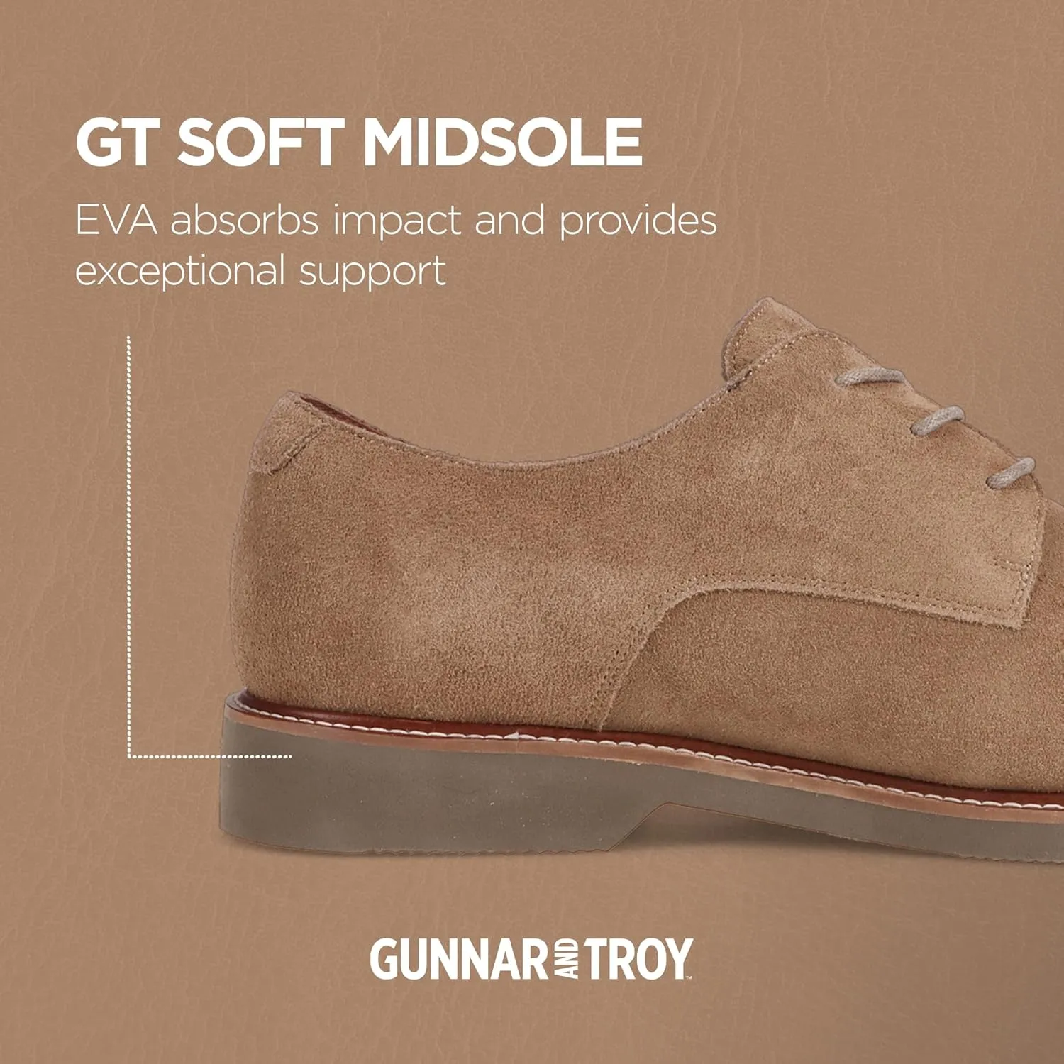 Gunnar and Troy Sentinel Soft Leather Mens Dress Shoes | Classic Lace-up Wingtip Oxford Shoes | Classic Modern Leather Shoes for Men