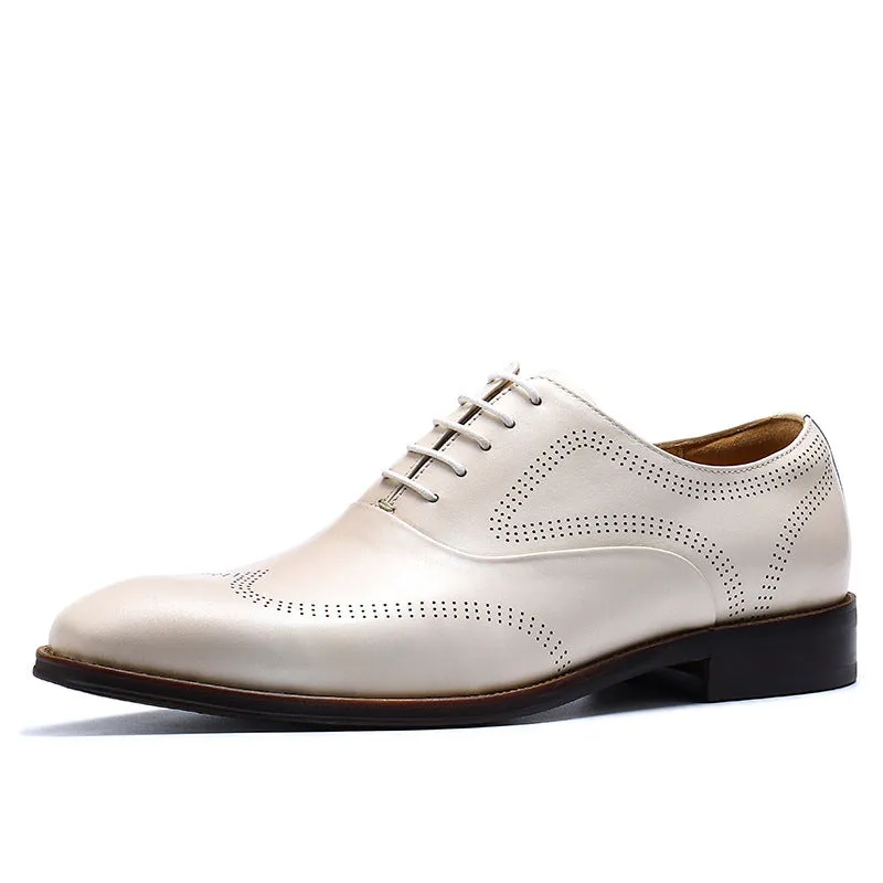 Handmade Leather Classic Wingtip Oxford Dress Shoes