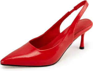 heelchic Women's Kitten Heel, Closed Pointed Toe Low Heel, Comfortable Pumps Shoes for Women Dress Shoes