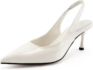heelchic Women's Kitten Heel, Closed Pointed Toe Low Heel, Comfortable Pumps Shoes for Women Dress Shoes