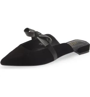 High-quality Pointy New Sandals Toe York On Free worldwide shipping Bow Slip Bethel Mule Cecelia Flat Flat Leather