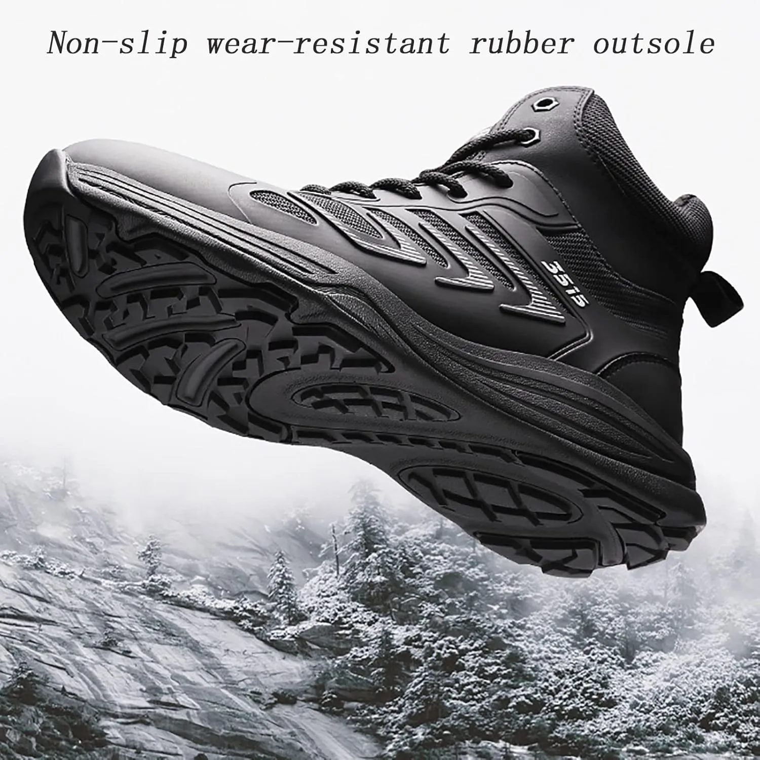 High-top Combat Boots, Spring and Autumn Outdoor Non-slip Wear-resistant Rubber Thick-soled Desert Boots, for Breathable Mountaineering Combat Boots