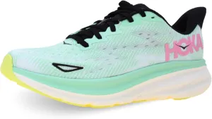Hoka Women's Clifton 9 Sneaker, Mint Fluorite/Snow Melt, 9