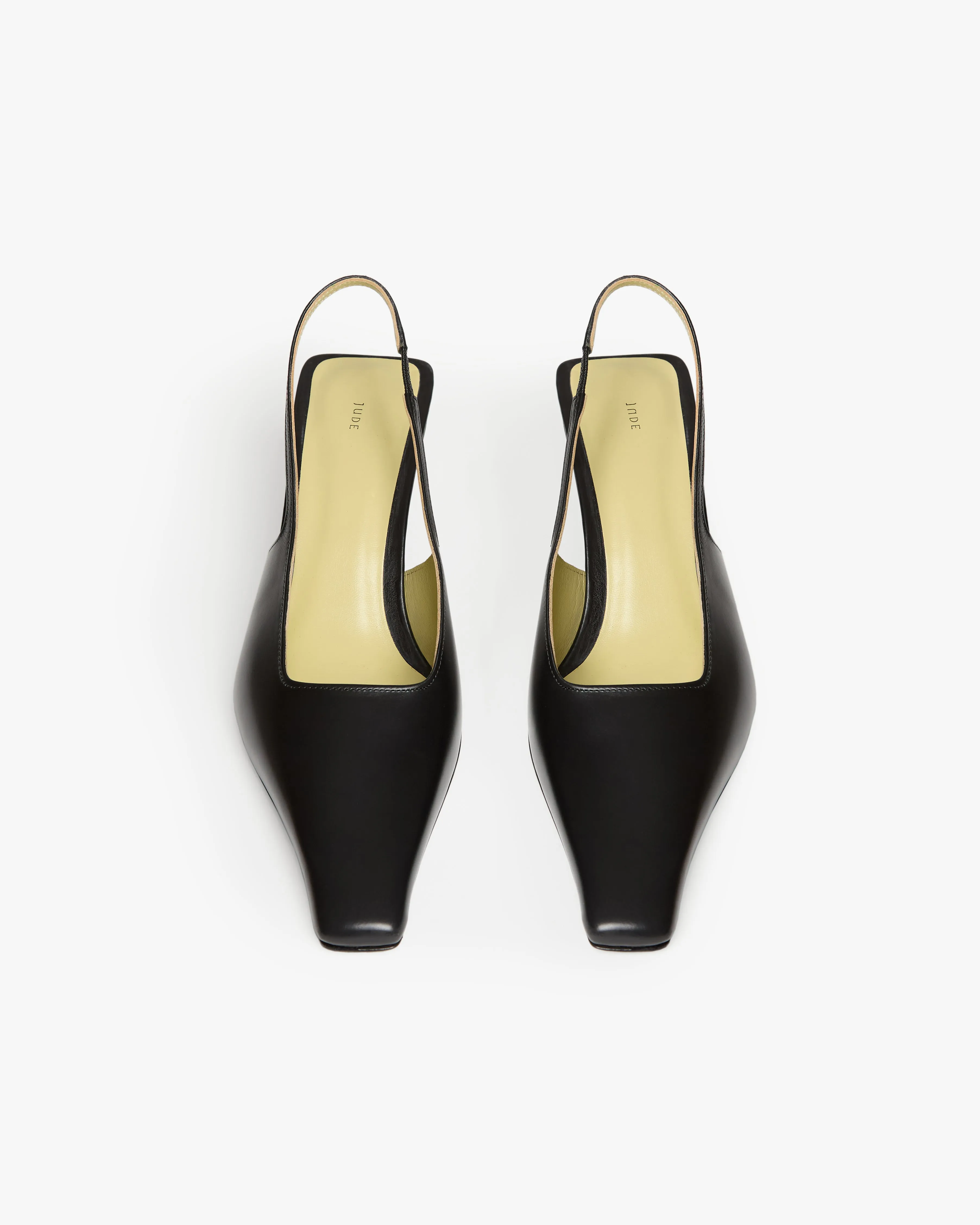 Iris Slingback in Black Leather