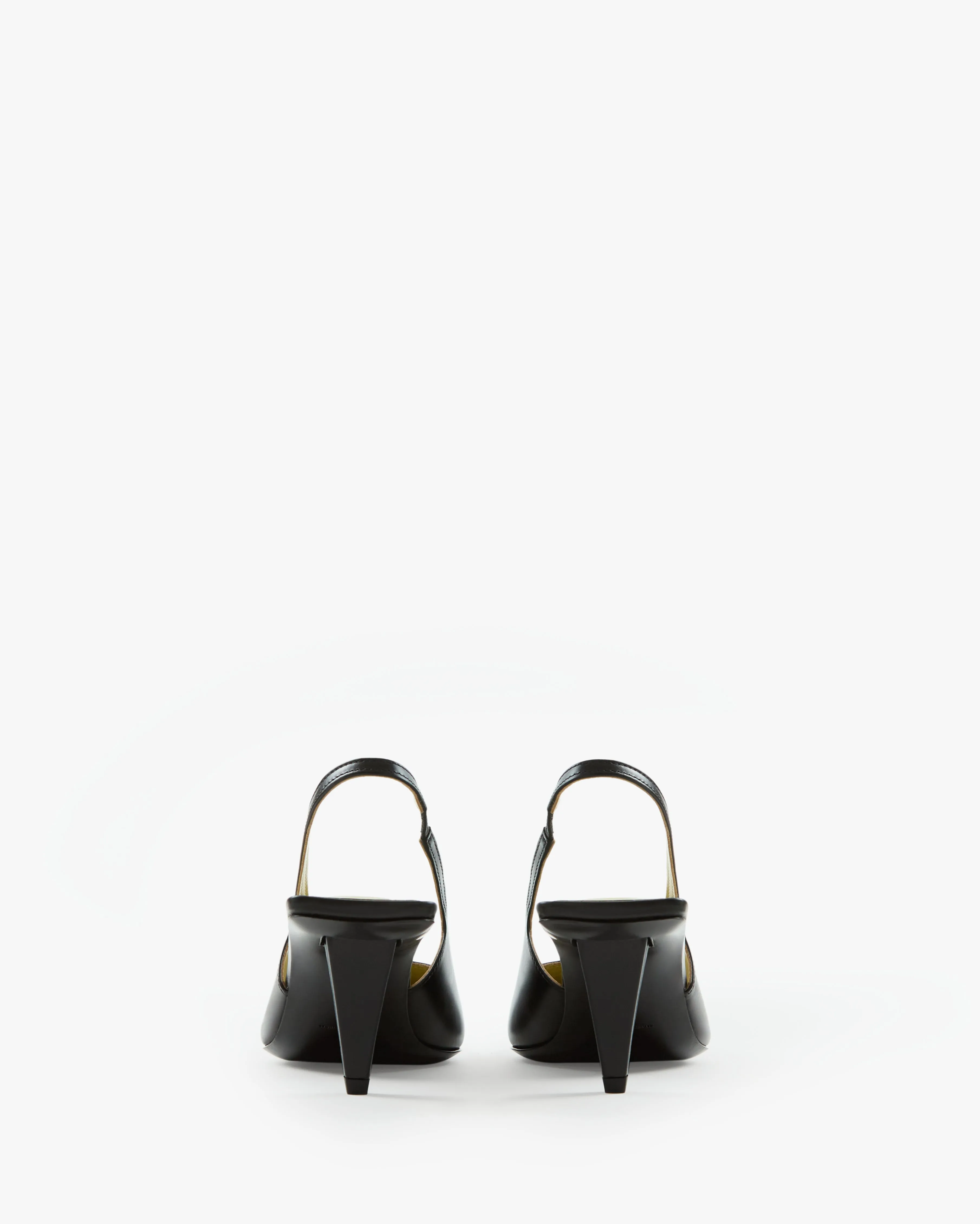 Iris Slingback in Black Leather