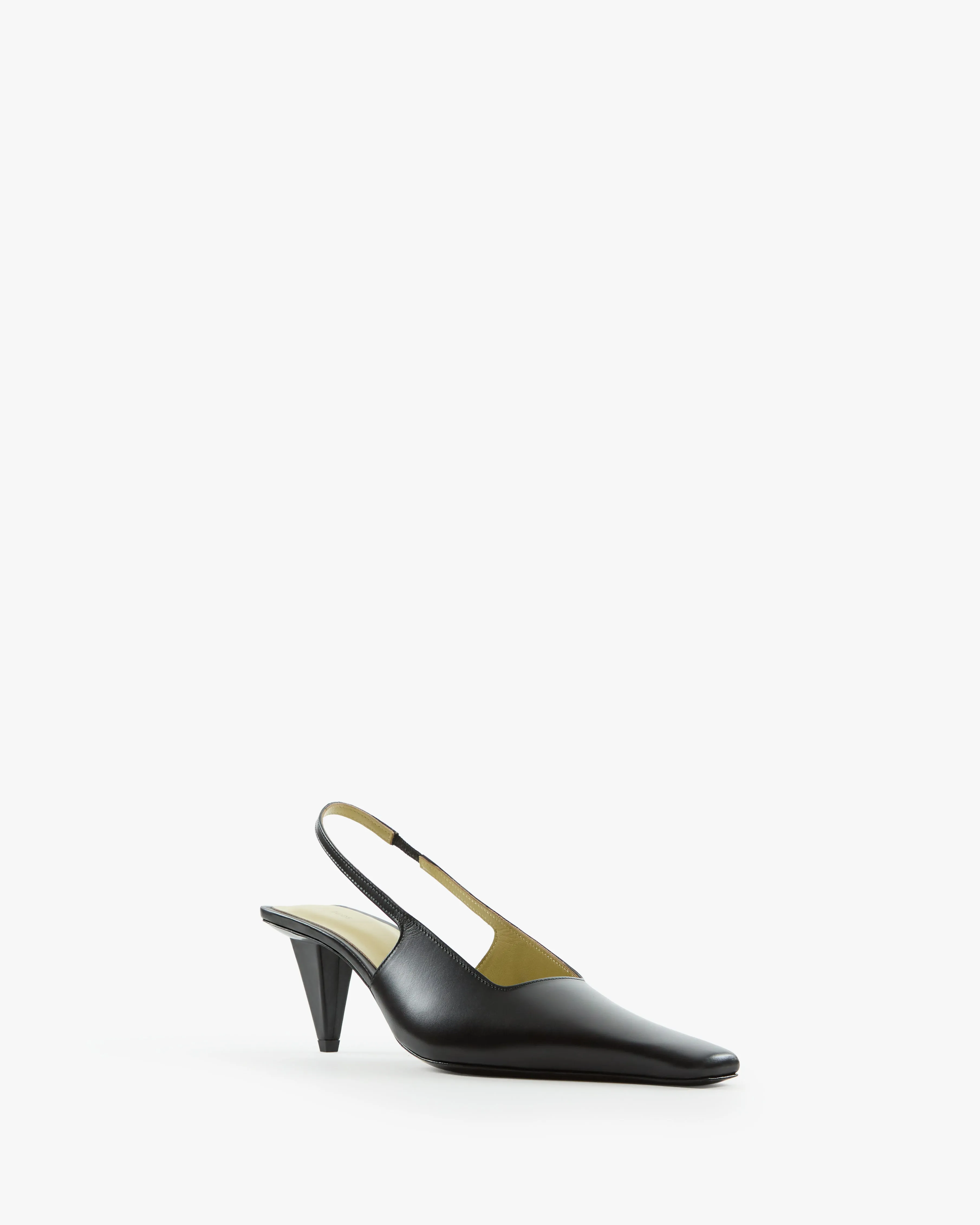 Iris Slingback in Black Leather
