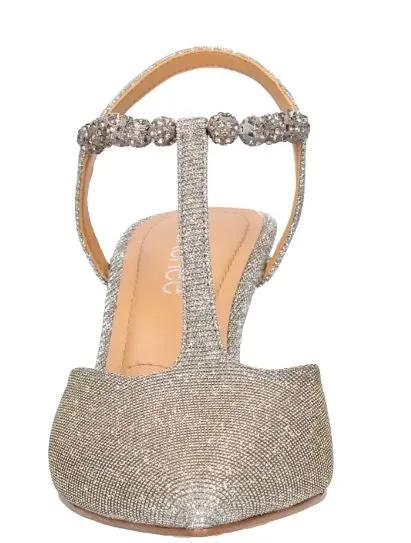 J Renee Women's Nimah Pointed Toe Pump Pewter Dance Glitter