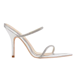 Jasmine Two- Strap 100mm Mule (Silver)