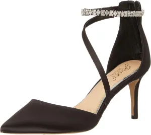 Jewel Badgley Mischka Alaia Pointed-Toe Kitten Heel