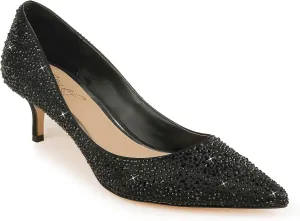 Jewel Badgley Mischka Frenchie Pointed Toe Kitten Heel