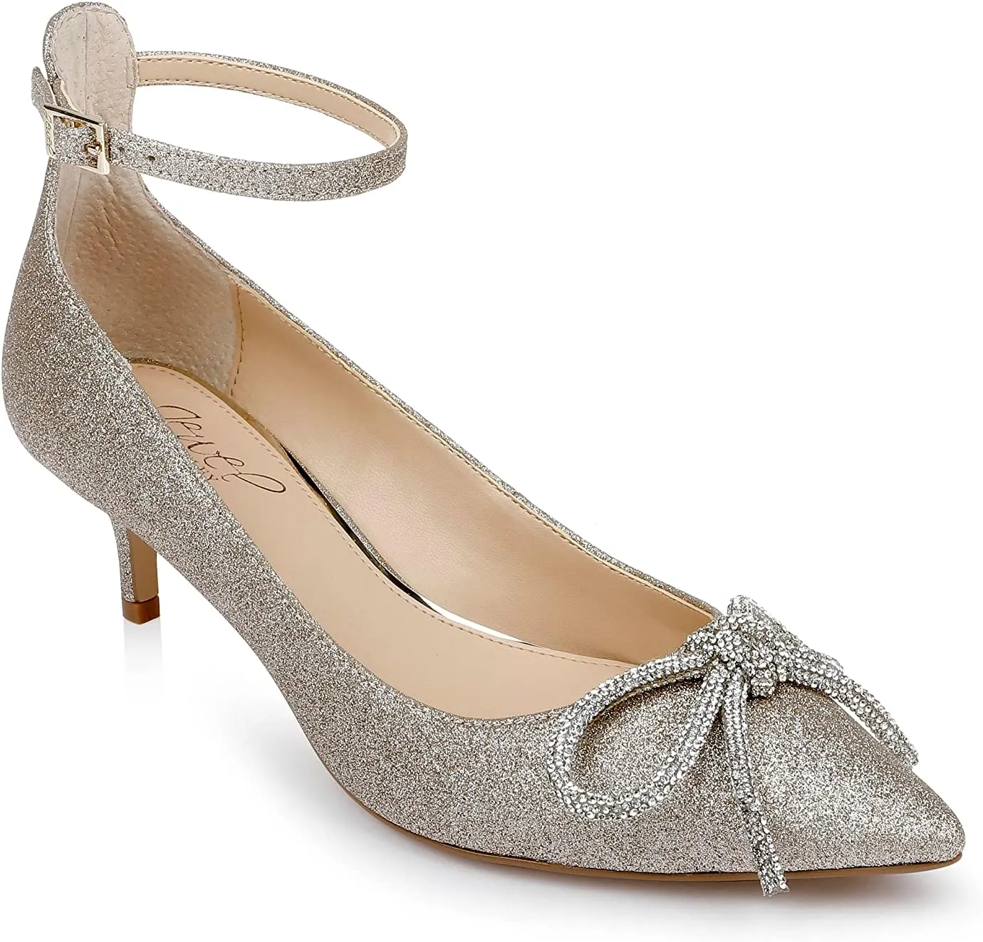 Jewel Badgley Mischka Geranium Kitten Heel Pump