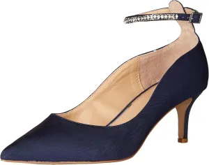 Jewel Badgley Mischka Jamila Ankle Strap Kitten Heel