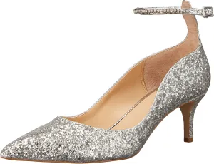 Jewel Badgley Mischka Jamila Ankle Strap Kitten Heel