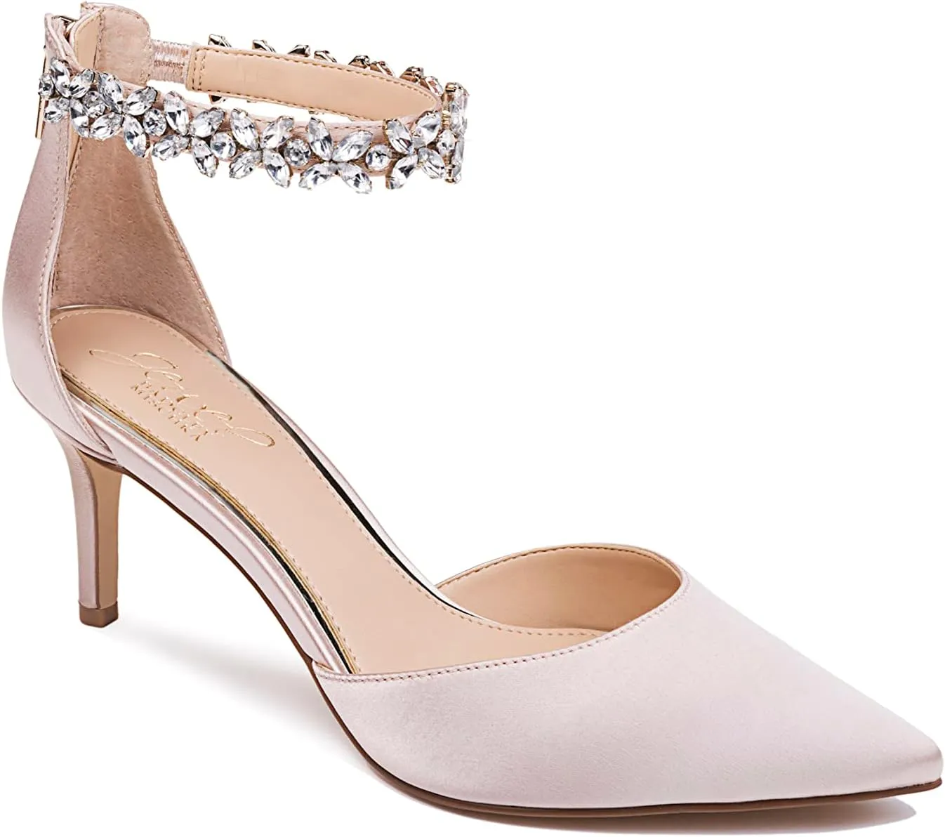Jewel Badgley Mischka Raleigh Pointed Toe Kitten D'Orsay