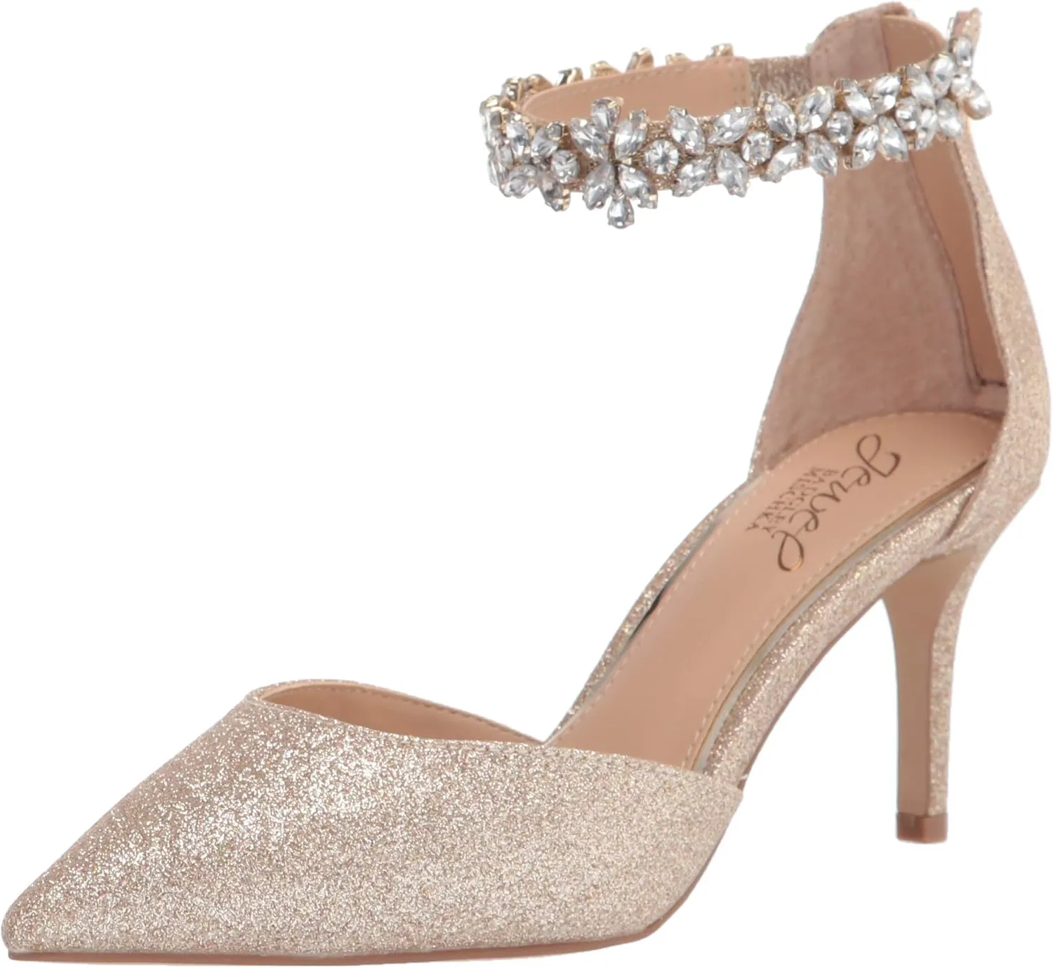Jewel Badgley Mischka Raleigh Pointed Toe Kitten D'Orsay