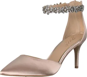 Jewel Badgley Mischka Raleigh Pointed Toe Kitten D'Orsay
