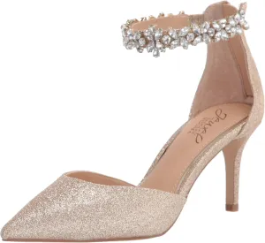 Jewel Badgley Mischka Raleigh Pointed Toe Kitten D'Orsay